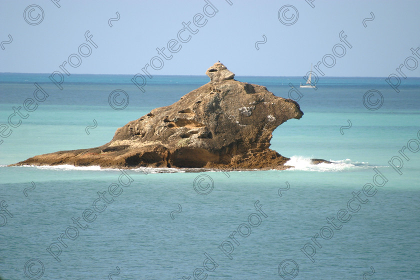 IMG 0263 
 Famous Hawkbill Rock in Antigua 
 Keywords: Travel, Carrabean, Antigua, Aerial photographs, coastal, birds, sunset, seascape, pelican, nelson, dramatic scenary