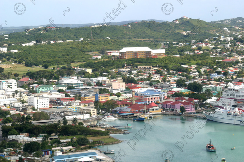 IMG 0054 
 St Johns Town Antigua 
 Keywords: Travel, Carrabean, Antigua, Aerial photographs, coastal, birds, sunset, seascape, pelican, nelson, dramatic scenary